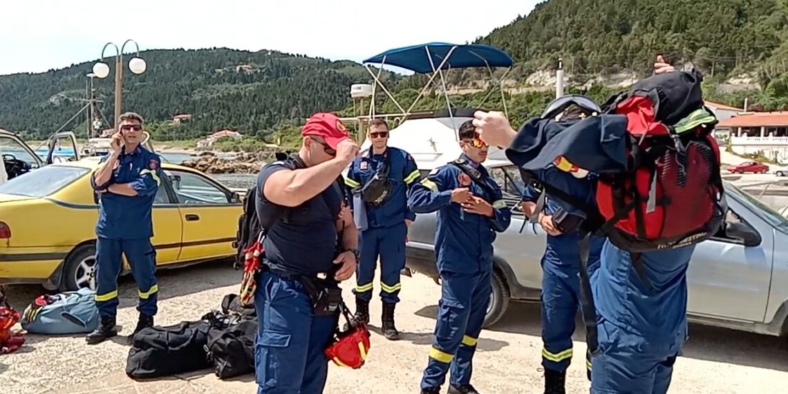 Φωτο από το κλιμάκιο εντοπισμού του άτυχου τουρίστα.